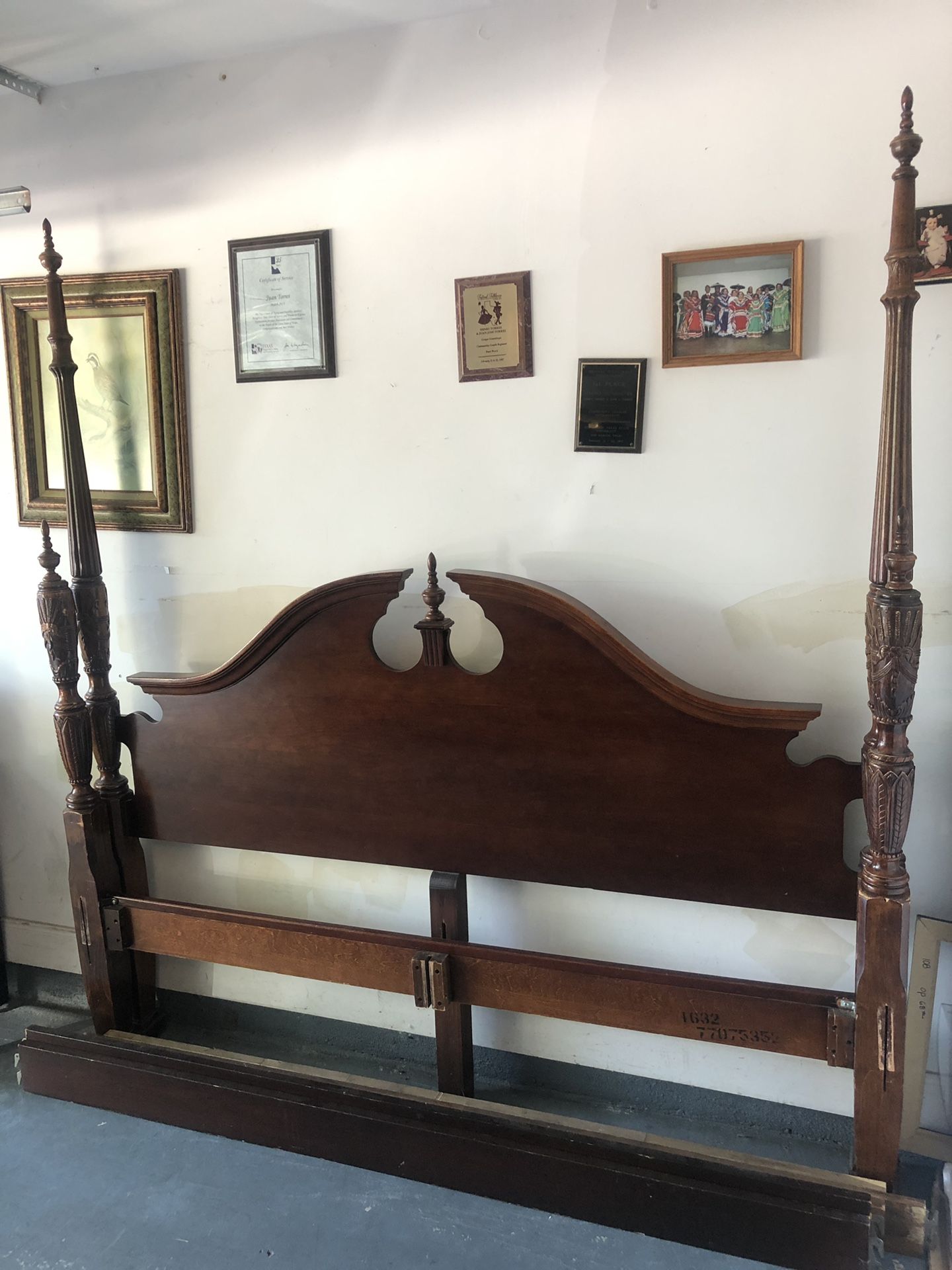 King bed frame. Solid wood.