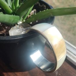 Mother Of Pearl & Sterling Silver Cuff