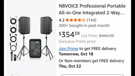 NBVOICE Portable PA Bluetooth System NBVPPS208 NEW!