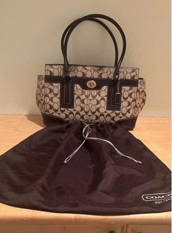 Coach Signature Tote Bag with Dust Bag and box