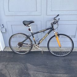 Specialized Rockhopper mountain bike with Schwinn Quick Wrap LED Bike Lights