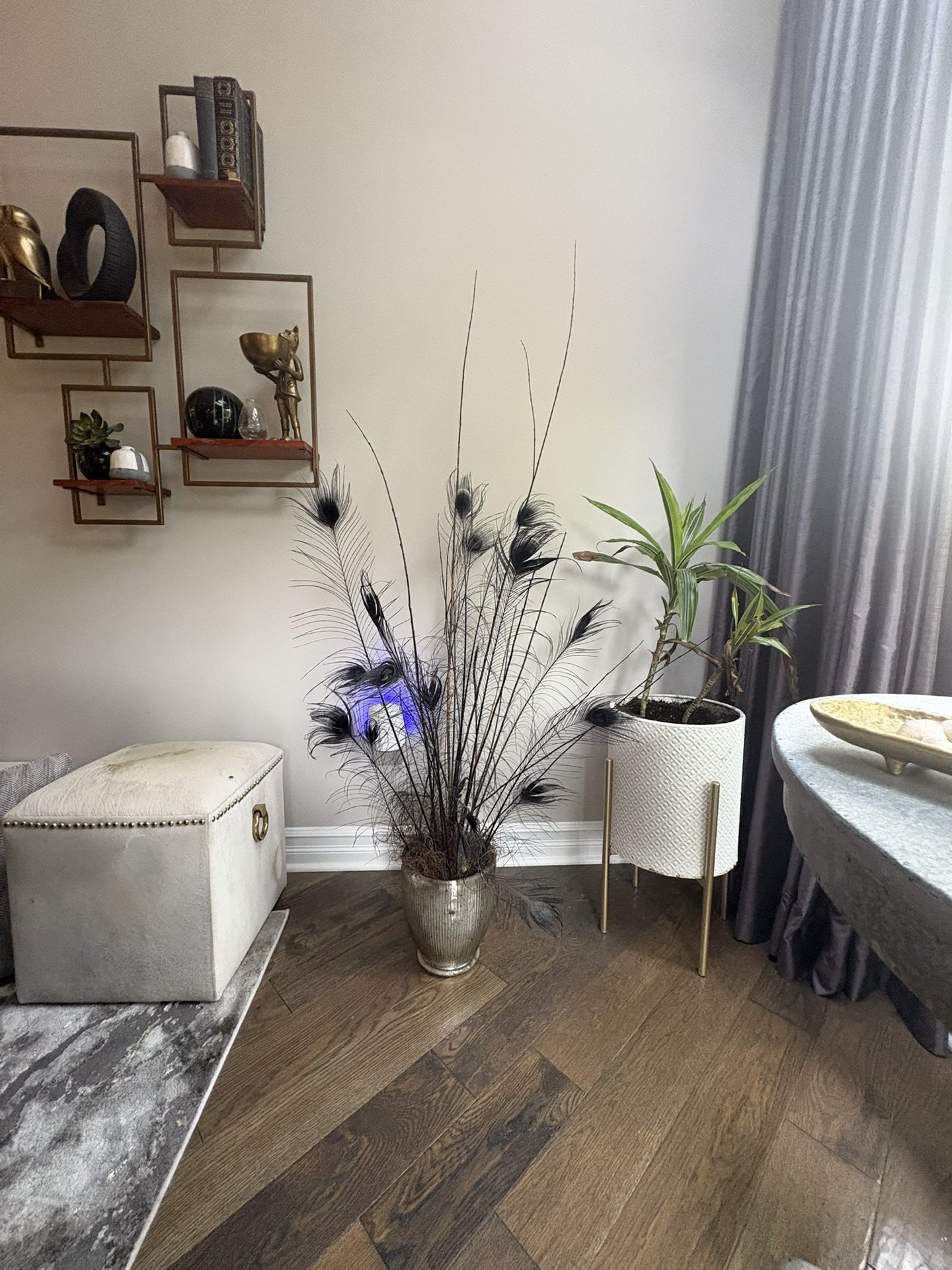 Mercury Glass Vase With Flowers