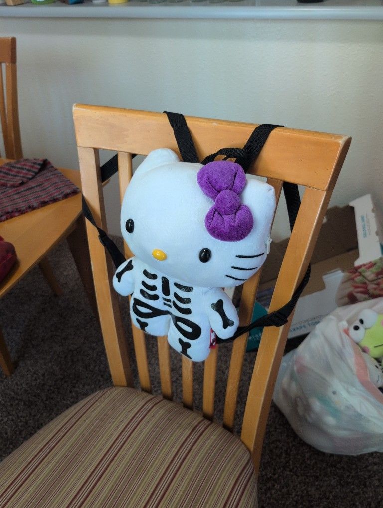 Hello Kitty Skeleton Plush Backpack ($40 OBO)