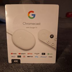 2 X Google CHROMECAST TV 4K Sealed!