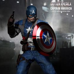 CAPTAIN AMERICA : THE FIRST AVENGER -  HOT TOYS MMS156 1/6TH SCALE FIGURE - 🔥 Or Best Offer 🔥 