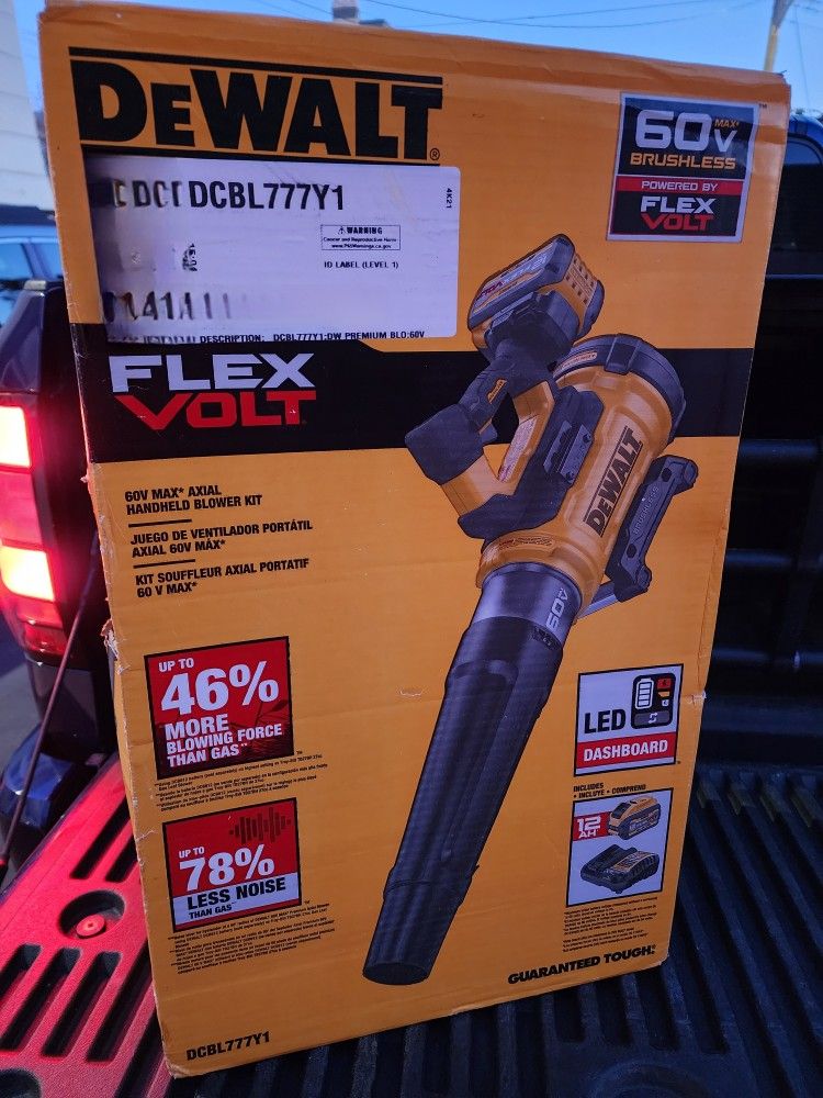 Dewalt FLEXVOLT 60V 760CFM BLOWER w/12AH Battery