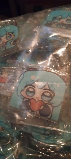 Miku Keychains, Acrylic And Expressive