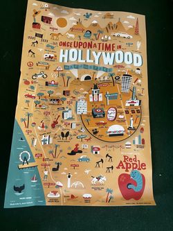 Once Upon a Time in Hollywood (2019) – Original Promotional Map of the Stars Poster