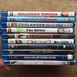 Bundle of 10 Blu-Ray Movies