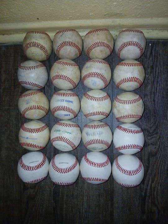 20 Baseballs For Sale. 5 Never Used(pearls)