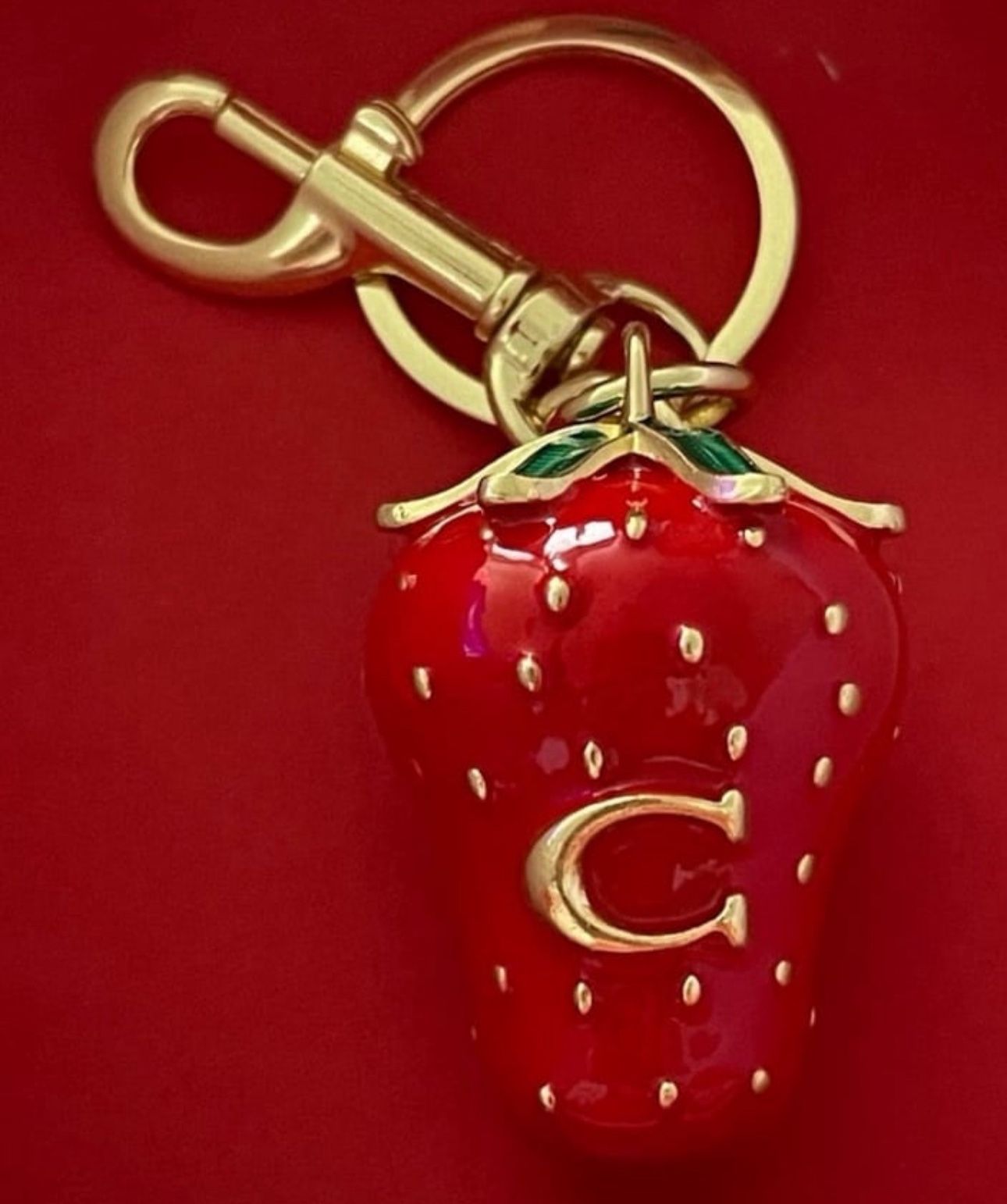 Strawberry Bag Charm, New 