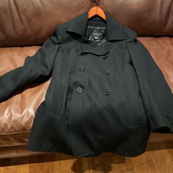 Double Breasted Wool Trench Coat