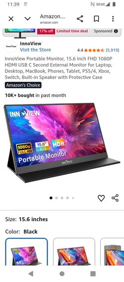 Innoview 15.6 portable monitor
