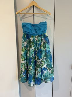 Vintage Zara Basic Strapless Floral Dress – Size XS