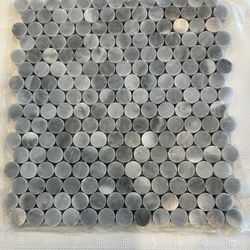 Penny Round Tile - Deep Blue Honed (8)