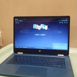 "14" Teal HP Chromebook Touchscreen 2 in 1 Laptop