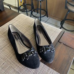Womens Black Flats Size 7.5 