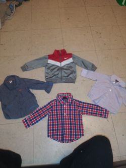 Flannel shirts 12 months and nike sweater 12 months