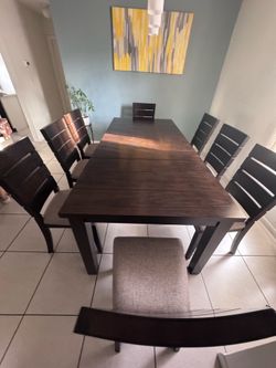 9 piece dining table