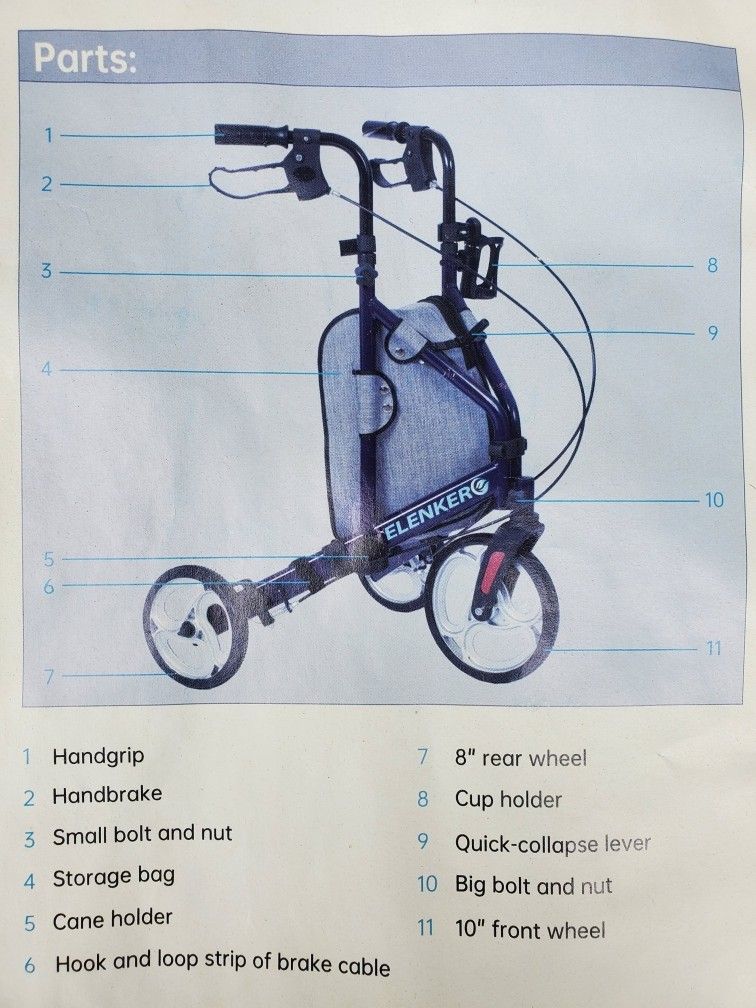New 3-wheel Walker for Senior