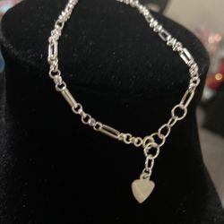 Heart Anklet Silver