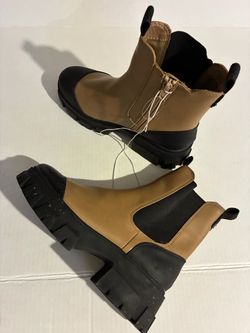 **Target** Tan and Black Lug Sole Ankle Boots
