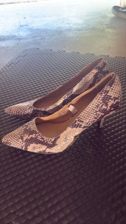 Snake print heels