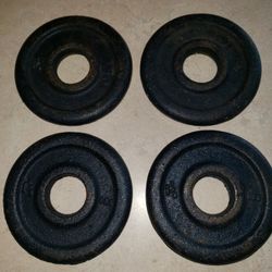 4 (2 pr) Standard (1" - 1 1/8") 1.25 Lb Change Weight Plates

