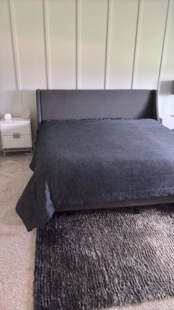 King Bed and upholstered chairs