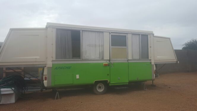1977 Vintage Apache Ramada pop-up hard-side camper