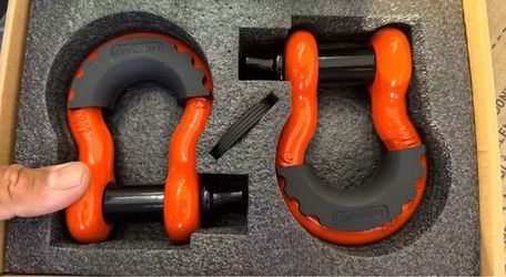 LIBERRWAY Shackles 3/4" (2 Pack) D Ring Shackle Rugged Off Road Shackles 28.5 Ton (57,000 lbs) Maximum Break Strength with 7/8'' Pin Heavy Duty D Ring