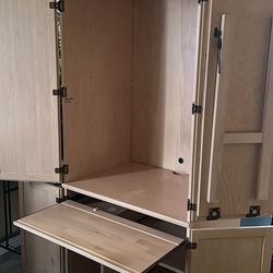 Computer Desk (wooden Armoire Computer Desk)