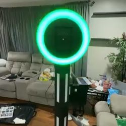 iPad Photo Booth Stand with Ring Light & Music Sync Lights