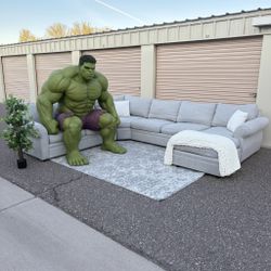 Pottery Barn Pearce Grey 4-Piece Chaise Sectional w/ Wedge