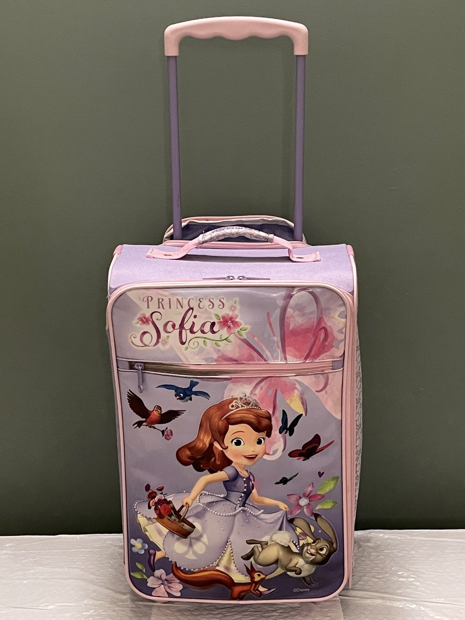 DISNEY 'Princess Sofia' 19" x 12" x 8" Little Girl's Softside LUGGAGE.