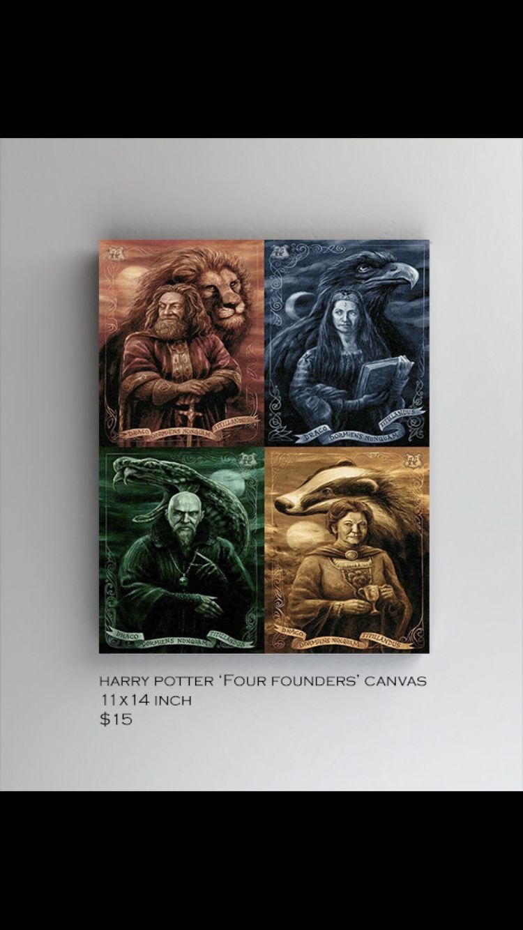 11x14 inch Harry Potter Founders Polyester Canvas