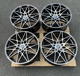NEW SET 19 INCH BMW M4 COMP PERFORMANCE 666M STYLE WHEELS RIMS 19X8.5 +35 19X9.5 +38 (5X120) CB:72.6