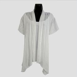 Dress Barn White Open-Front Cardigan 
Plus size 2X