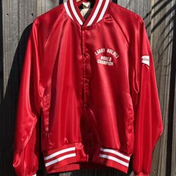 True Vintage Budweiser Larry Holmes Boxer World Champion Bomber Jacket Medium 