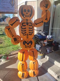 6ft+ plus Hard Plastic Light Up Pumpkin Man