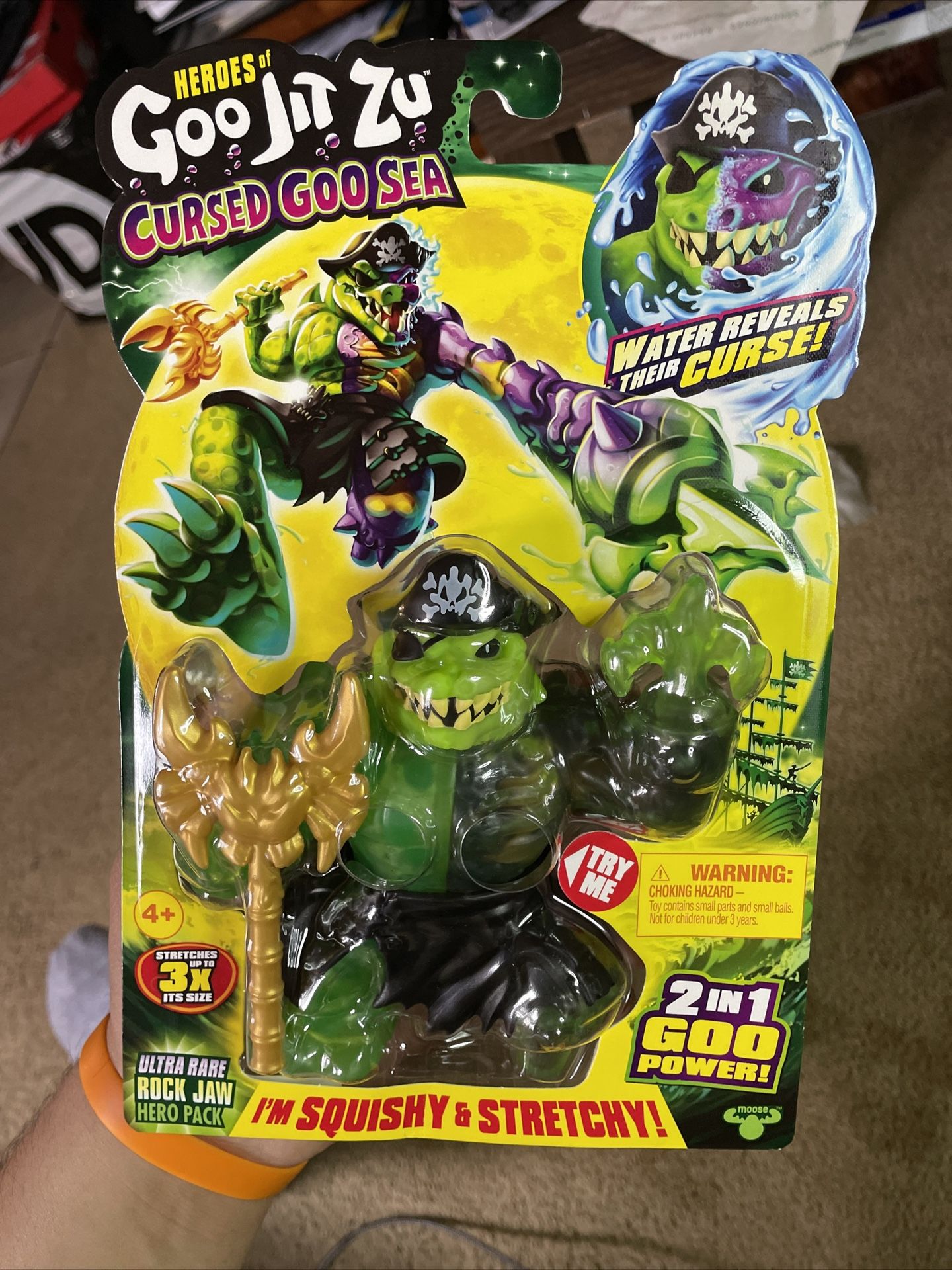 Heroes of Goo Jit Zu Cursed Goo Sea ROCK JAW Ultra Rare Squishy Chase 2024 VHTF