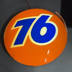  Vintage Union 76 Gas Station Sign 36” Genuine *Illuminated*