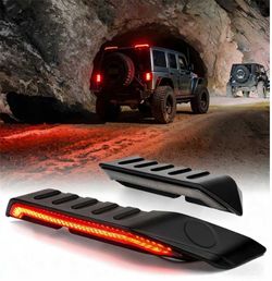 High Mount LED Brake Lights Compatible with 2007-2018 Jeep JK JKU 4-Door | Turn Signal/Reverse/Running Light, PC Shell, Waterproof, Plug N Play, 2PCS