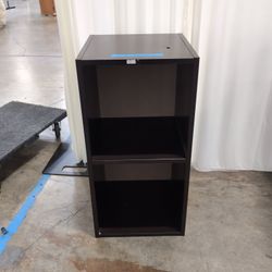 Dark Brown Two-Shelf Bookcase in Wood Composite