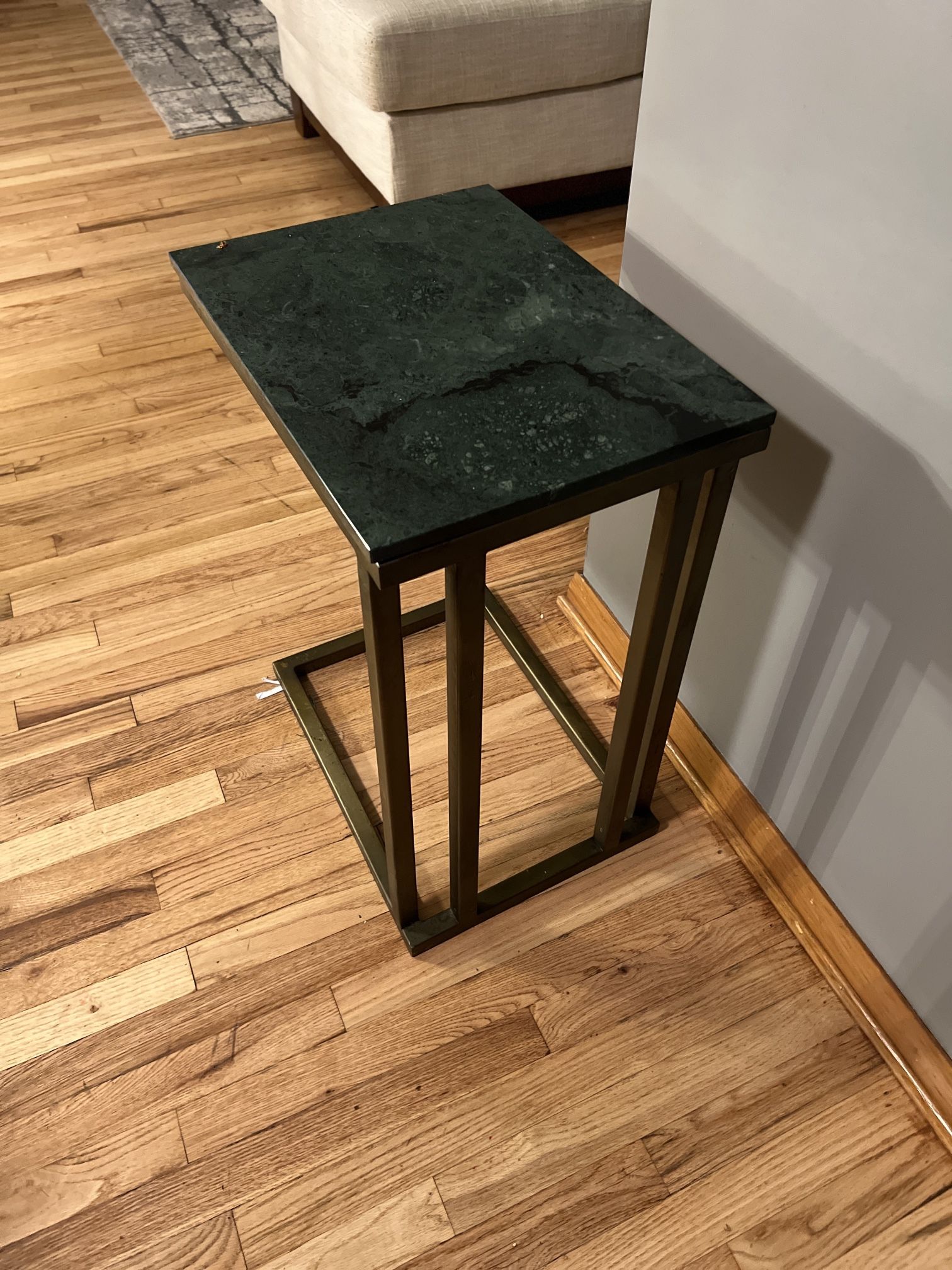 Green Marble End Table