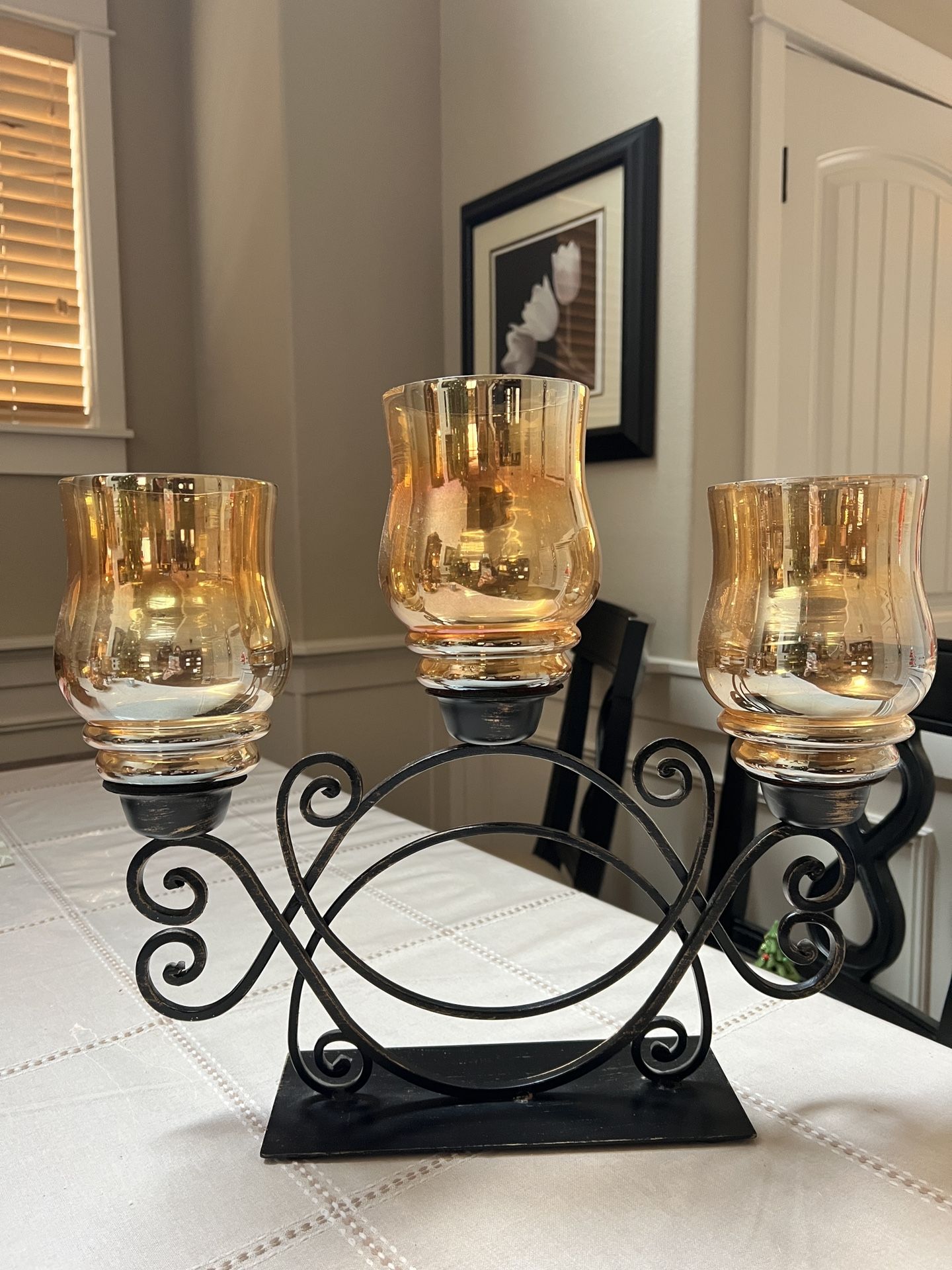 Glass Chandelier Candle Holder