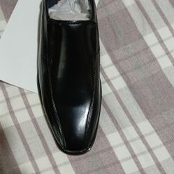 Black Leather  Men's  Shoes