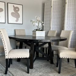 6 Chair Dining Table Set 