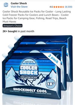 Cooler Shock Reusable Ice Packs 3-Pack
