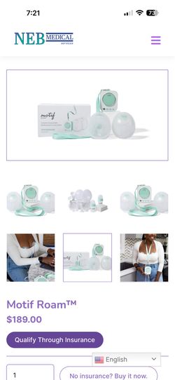 Motif roam compact and portable breast pump brand new sealed